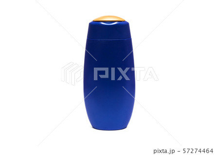 Blue bottle with shampoo, isolated on white Blue bottle with shampoo, isolated on white 57274464