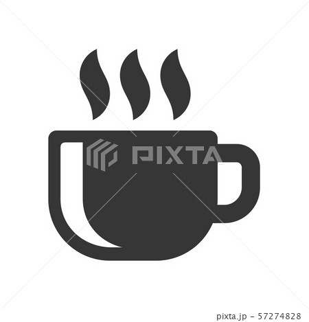 Coffee Cup Icon on White Background. Vector 57274828