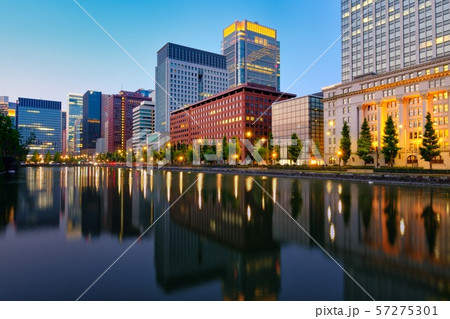 Tokyo Business Area in the Evening 57275301