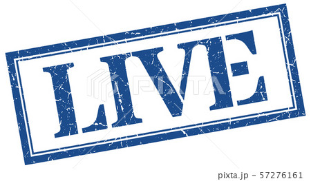 live stamp. live square grunge sign. live 57276161