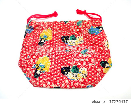 かわいい女の子の柄の巾着袋 かわいい女の子の柄の巾着袋 57276457