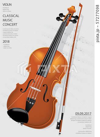 The Classical Music Concept Poster Violin Vector Illustration 57277098