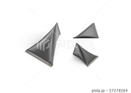 Blank black carton cream pack mockup set, isolated 57278564