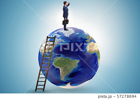 Businessman on top of the world Businessman on top of the world 57278694