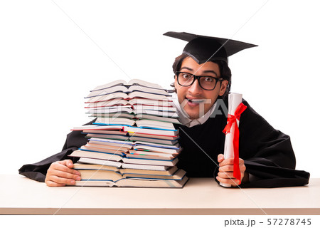 Young handsome student isolated on white Young handsome student isolated on white 57278745