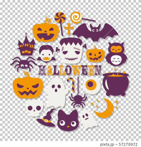 ハロウィン グリーティングカードのイラスト素材