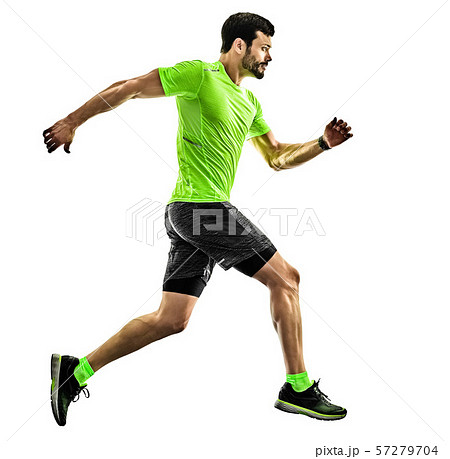 man runner running jogger jogging isolated silhouette white background man runner running jogger jogging isolated silhouette white background 57279704