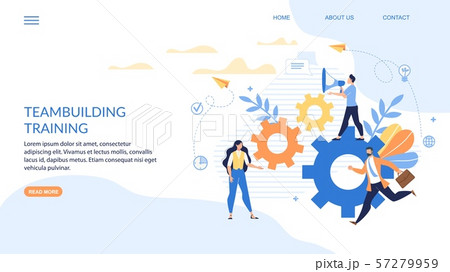 Advertising Banner Written Teambuilding Training. 57279959