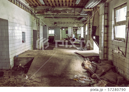 Interior of abandoned house in Korytnica spa, 57280790