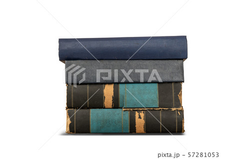 Old books stacked together,isolated on white 57281053