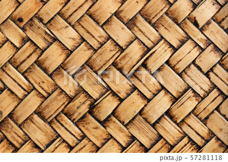 Closed up of wood weave textured background 57281118