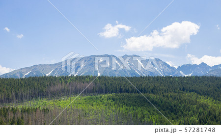 Mountain range with visible silhouettes. Standing empty on top of a mountain view. Tourism concept. Mountain range with visible silhouettes. Standing empty on top of a mountain view. Tourism concept. 57281748