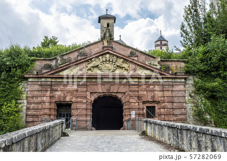 Entrance to Marienberg fortress in Wurzburg, Entrance to Marienberg fortress in Wurzburg, 57282069