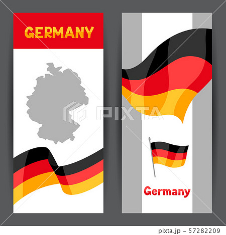 Set of banners with flags and map of Germany. Set of banners with flags and map of Germany. 57282209