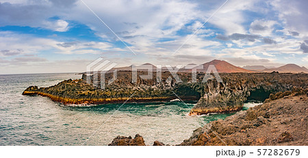 Los Hervideros lava caves in Lanzarote island, Canary Los Hervideros lava caves in Lanzarote island, Canary 57282679