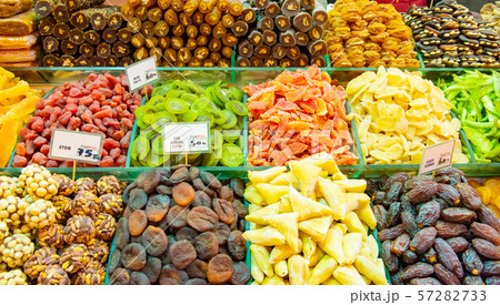 Turkish delight sweets, fruits, nuts 57282733