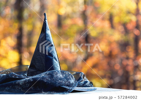 Halloween theme with witches hat 57284002