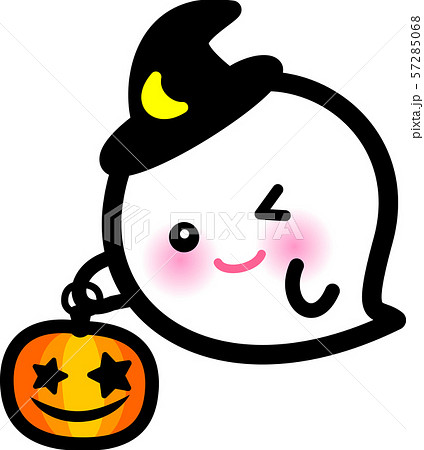 ハロウィン おばけ ウィンク かぼちゃのイラスト素材