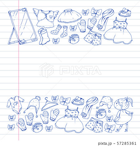 Children clothes. Background for babies, kids patterns. 57285361