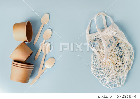 Top view of eco craft paper tableware Top view of eco craft paper tableware 57285944
