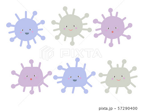 かわいいウイルスのイラスト素材 57290400 Pixta