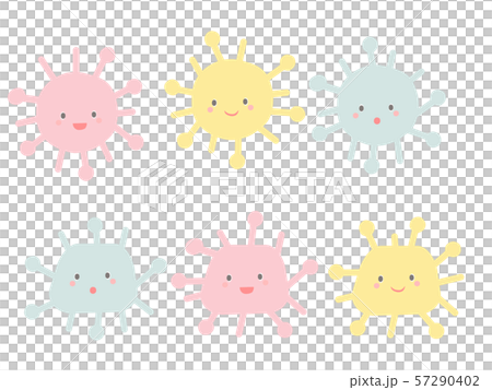 かわいい善玉菌のイラスト素材