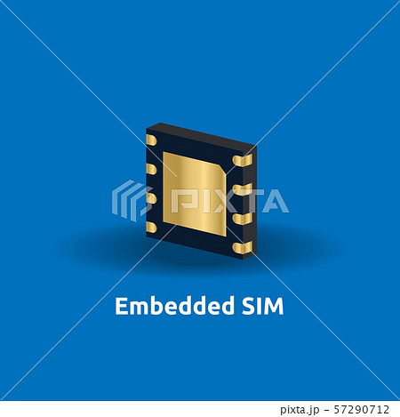 eSIM Embedded SIM card icon symbol concept. new 57290712