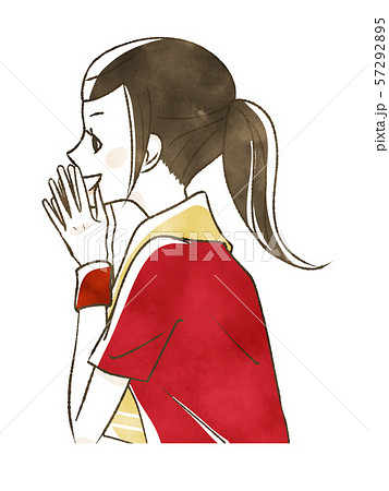 応援する女性-スポーツ 57292895
