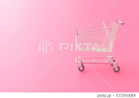 Pink shopping cart Pink shopping cart 57293889