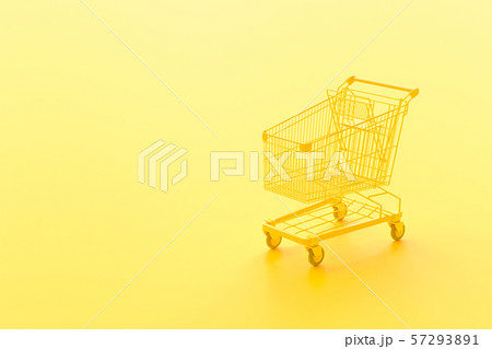 Yellow shopping cart 57293891