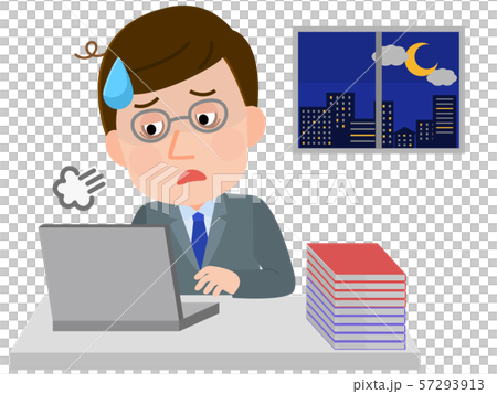 残業 辛い 男性会社員 イラスト 残業 辛い 男性会社員 イラスト 57293913
