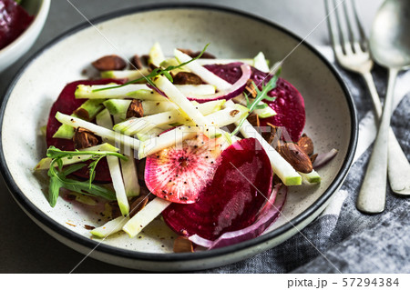 Kohlrabi ,Radish,Beetroot and Almond Salad Kohlrabi ,Radish,Beetroot and Almond Salad 57294384