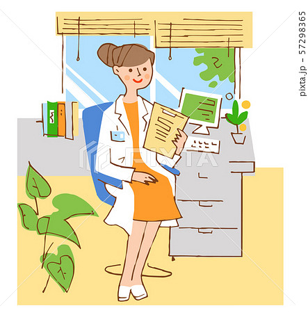 白衣を着た女性 57298365