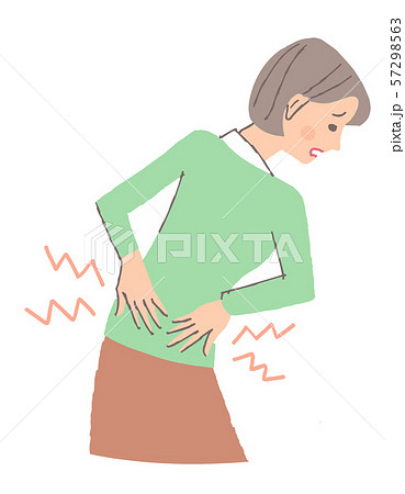 腰痛の女性 腰痛の女性 57298563