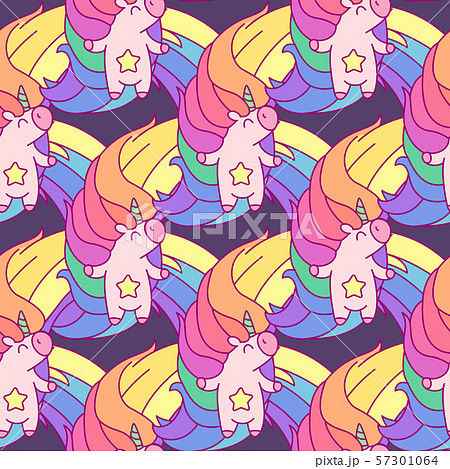 vector cute unicorn seamless pattern vector cute unicorn seamless pattern 57301064