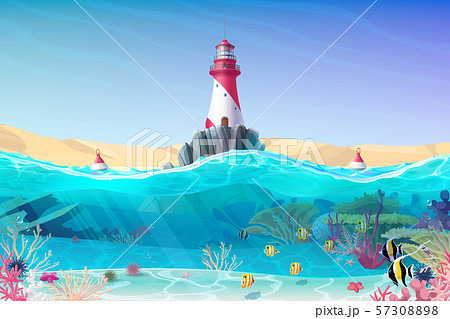 vector cartoon Lighthouse sea clipart vector cartoon Lighthouse sea clipart 57308898