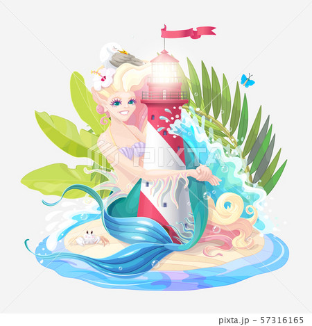 vector sea cartoon composition vector sea cartoon composition 57316165