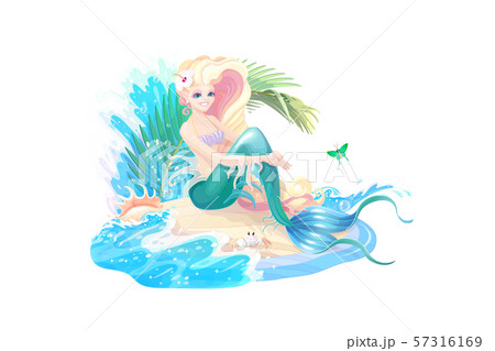 vector sea cartoon composition vector sea cartoon composition 57316169
