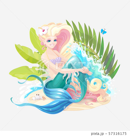 vector sea cartoon composition vector sea cartoon composition 57316175