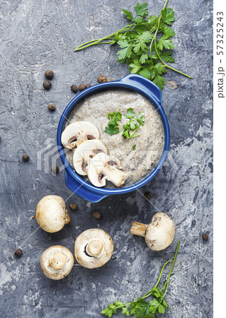 Delicious mushroom soupの写真素材 [57325243] - PIXTA