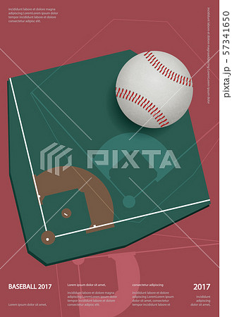 Baseball Championship Sport Poster Design Vector Illustration 57341650