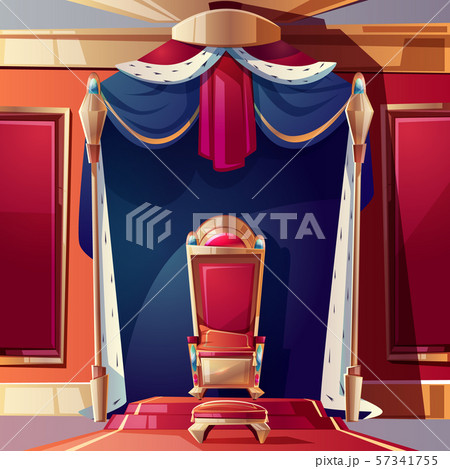 Royal throne in medieval castle cartoon Royal throne in medieval castle cartoon 57341755