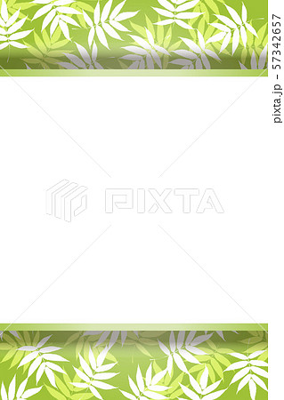 ベクターイラスト背景素材 夏のイメージ 笹の葉柄 竹 若葉 青葉 コピースペース 無料 フリーサイズのイラスト素材