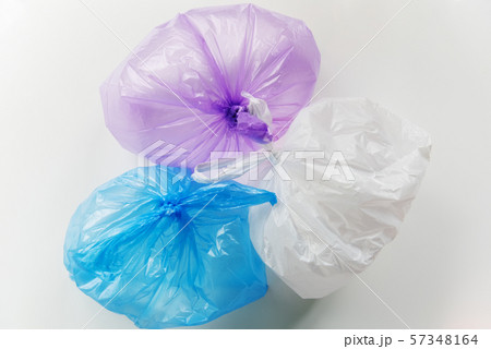 Plastic bags on white background 57348164