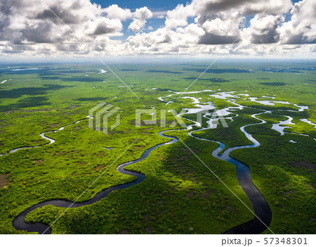 Aerial view of Everglades National Park in Florida, USA 57348301