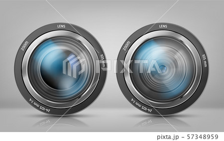 set with camera lenses, zoom objectives 57348959