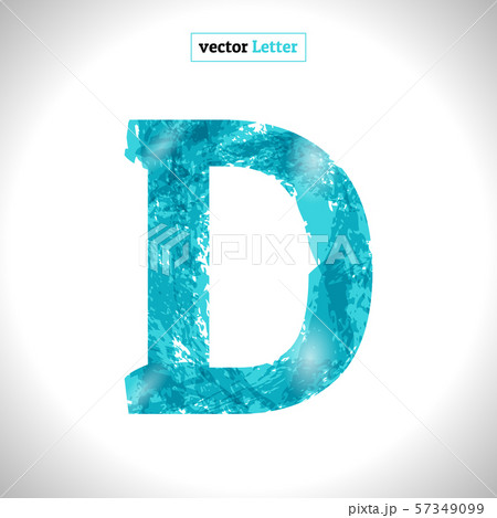 Grunge Vector Symbol. Font Blue Sketch Style. 57349099
