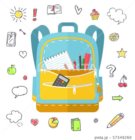 Colored School Backpack Back to School 57349260