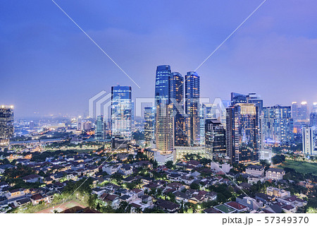 Jakarta city skyline with urban skyscrapers  57349370