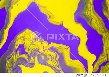 Acrylic Fluid Art. Glowing purple and yellow Acrylic Fluid Art. Glowing purple and yellow 57349971
